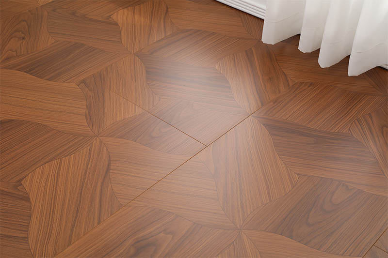 Walnut-colored Customerized Laminate Flooring